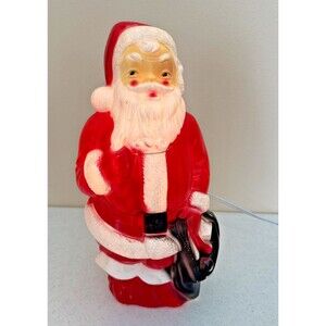 Vintage Santa MID CENTURY Empire Blow Mold Light up 13" Christmas Decoration 68’